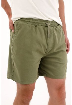 Tennis Bermuda En Dril Verde Para Hombre