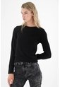 Tennis Buzo Negro Con Efecto Brillante Para Mujer de Tennis