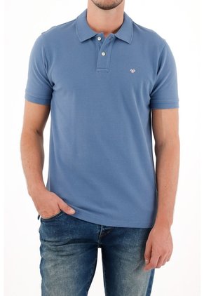Tennis Polo Azul Con Raqueta Multicolor Con Diseño Versátil Para Hombre