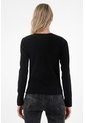 Tennis Buzo Negro Con Efecto Brillante Para Mujer de Tennis