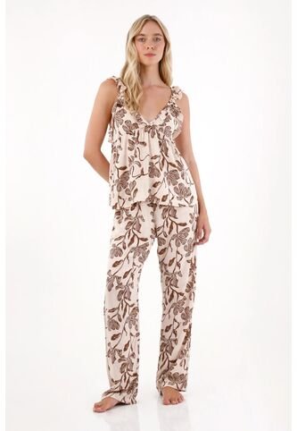 Tennis Pijama De Pantalón Estampado Para Mujer Tennis
