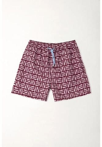 Tennis Pantaloneta De Baño Estampado De Peces Para Hombre Tennis