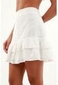 Falda Blanca En Ojalillo Para Mujer de Tennis