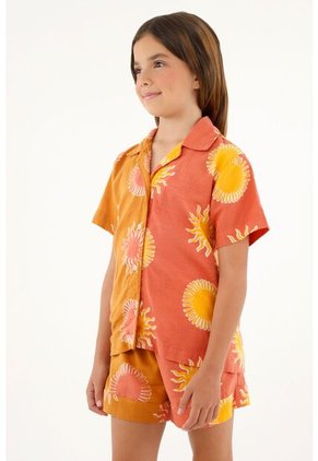 Camisa Naranja Para Niña