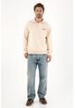 Tennis Buzo Tipo Polo Con Mini Estampado Crudo Para Hombre de Tennis