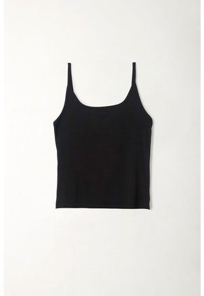 Tennis Camiseta Tipo Esqueleto En Tejido Liviano Negra Para Mujer