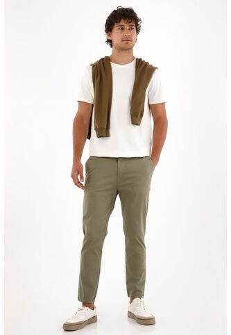 Tennis Pantalón Chino Verde De Silueta Amplia Para Hombre Tennis