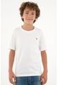 Camiseta Blanca Manga Corta Para Niño de Tennis
