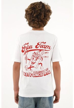 Camiseta Blanca Manga Corta Para Niño