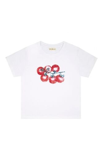 Tennis Camiseta Blanca Cuello Redondo Para Mujer Tennis