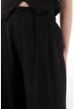 Tennis Pantalón Wide Leg Con Tablas Negro Para Mujer de Tennis