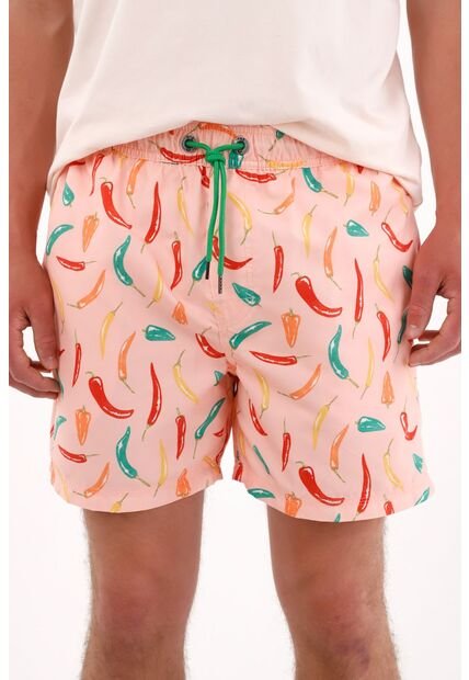 Pantaloneta Con Estampado De Chiles Para Hombre