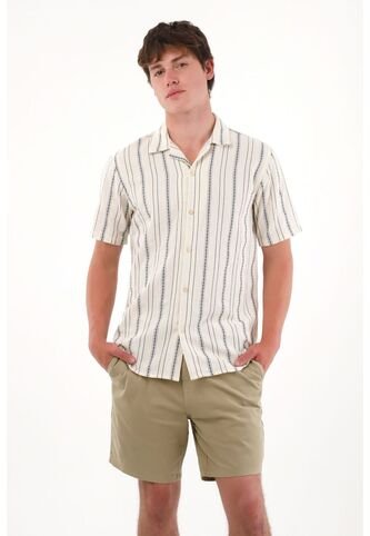 Bermuda Tipo Chino Con Bolsillos De Ribete Café Para Hombre Tennis