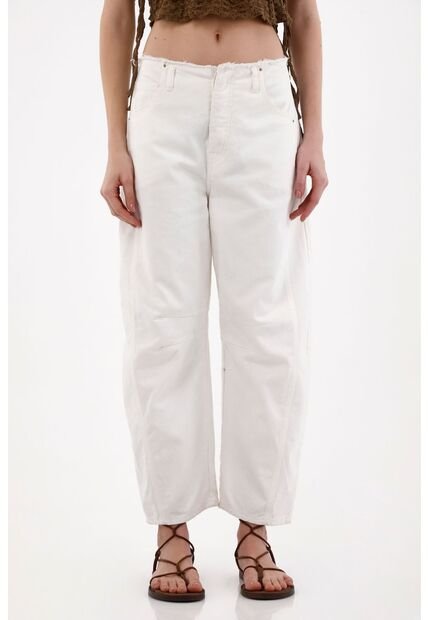 Tennis Jean Horseshoe Con Desflecado Crudo Para Mujer