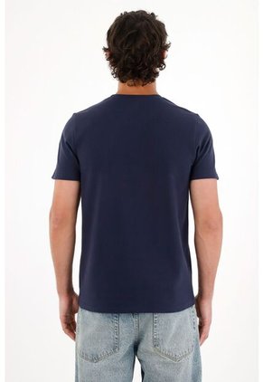 Tennis Camiseta En Tela Piqué Azul Para Hombre