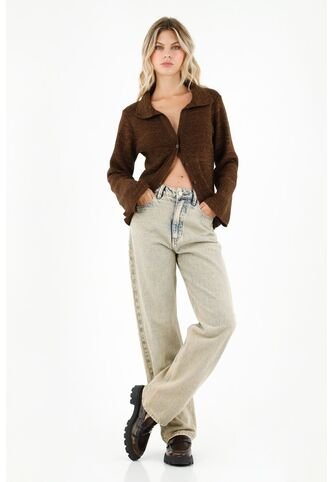 Tennis Camiseta Tejida Café Para Mujer Tennis