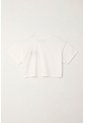 Camiseta Manga Corta Con Mini Print Crudo Para Niña de Tennis