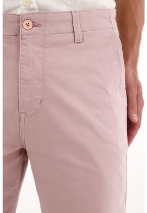 Tennis Bermuda Tipo Chino Con Ajuste De Botón Rosada Para Hombre