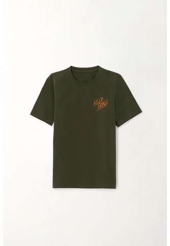 Camiseta Con Estampado En Espalda Verde Para Niño Tennis