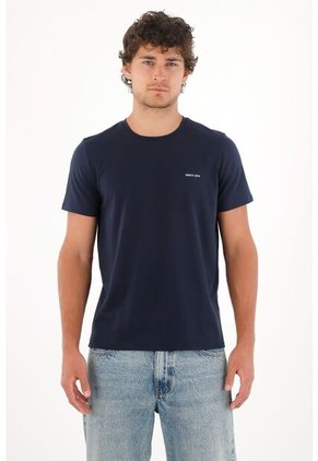 Tennis Camiseta Jersey Con Mini Estampado Azul Para Hombre