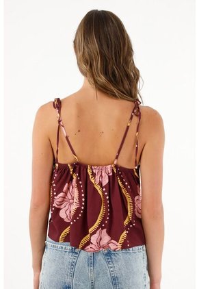 Camisa Tipo Pañoleta Estampada Para Mujer