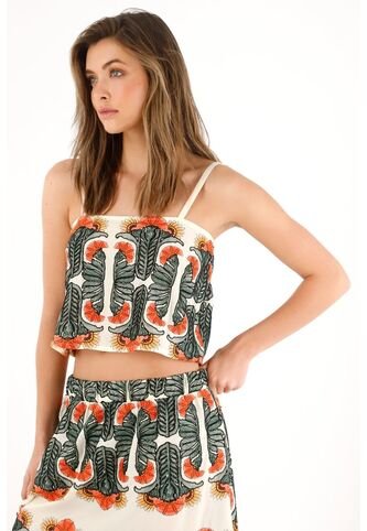 Camisa Corta En Tela Bordada Para Mujer Tennis