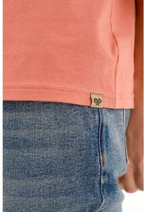 Camiseta Regular Fit De Tacto Suave Naranja Para Hombre