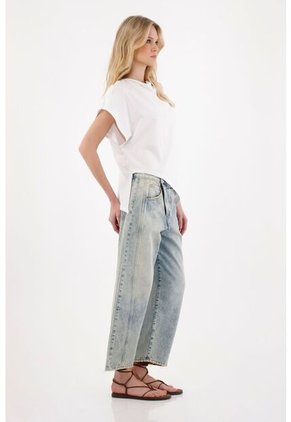 Tennis Camiseta Manga Sisa Con Ruedo Asimétrico Blanca Para Mujer