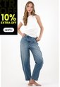 Tennis Jean Horseshoe Con Jota Diagonal Azul Para Mujer de Tennis