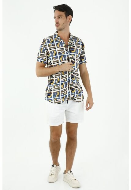 Camisa Manga Corta Para Hombre Estampada