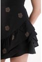 Tennis Vestido Corto Con Estampado Negro Para Mujer de Tennis