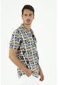 Camisa Manga Corta Para Hombre Estampada de Tennis