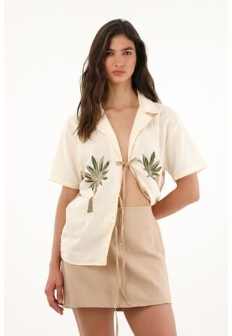 Falda Corta Crudo En Apariencia Lino Para Mujer Tennis