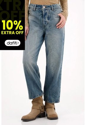 Tennis Jean Tiro Bajo Y Bota Doblada Azul Para Mujer
