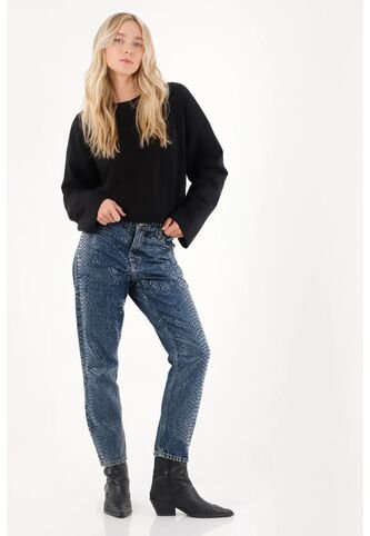 Tennis Jean Mom Tiro Bajo Con Foil Animal Print Para Mujer Tennis