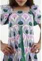 Vestido Morado Estampado Floral Para Niña de Tennis