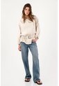 Tennis Cazadora Fit Relajado Con Cinturón De Algodón Beige Para Mujer de Tennis