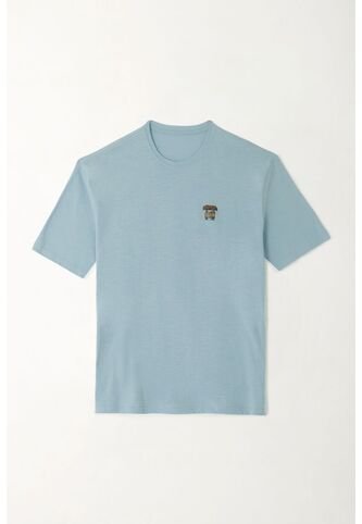 Tennis Camiseta En Jersey Flamé Azul Para Hombre Tennis