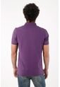 Tennis Polo Para Hombre De Algodón Morado Fit Regular Con Mini Logo Bordado de Tennis