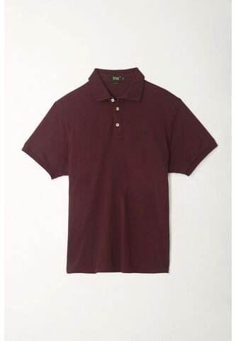 Polo Roja Cuello Tejido Para Hombre Tennis