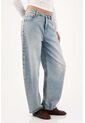 Tennis Jean Baggy Con Pierna Extra Amplia En Algodón Azul Claro Para Mujer de Tennis