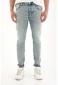 Tennis Jean Skinny De Tiro Medio Tono Claro Para Hombre de Tennis