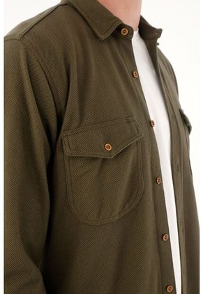 Buzo Tipo Camisa Verde Para Hombre