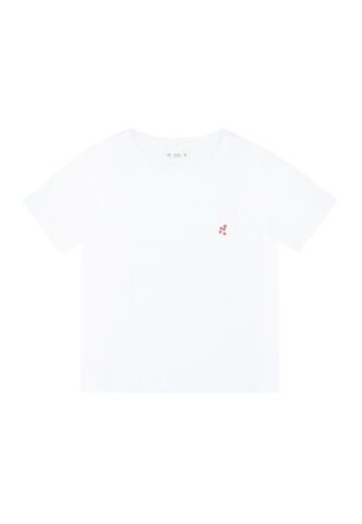 Tennis Camiseta Manga Corta Estampada Blanca Para Mujer Tennis