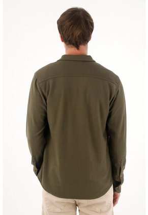 Buzo Tipo Camisa Verde Para Hombre