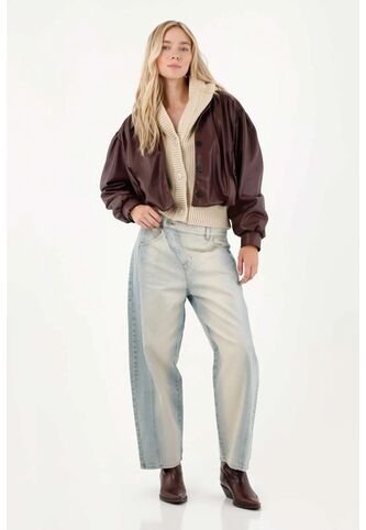 Tennis Jean Recto Con Efecto Resinado Para Mujer Tennis