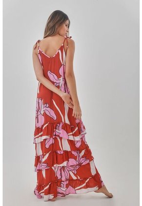 Vestido Naranja Para Mujer