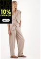 Tennis Pantalón Con Detalle De Cinturón Gris Para Mujer de Tennis