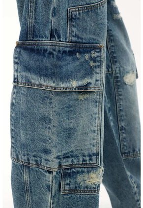 Tennis Jean Horseshoe Estilo Carpenter Con Rotos Para Mujer