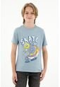 Camiseta Gris Con Manga Corta Para Niño de Tennis